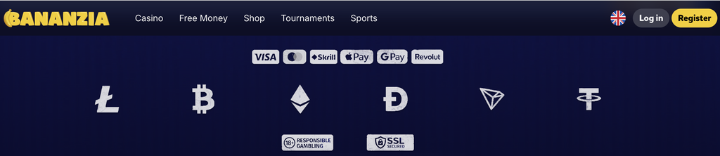Payments at credit card casinos.